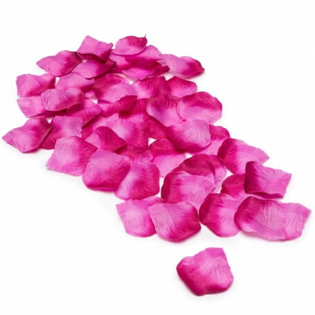 Pétales de Rose Artificiels en Couleur Rose Fuchsia pour Décoration