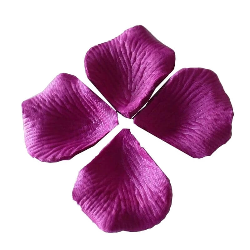 Pétales de rose artificiels violets