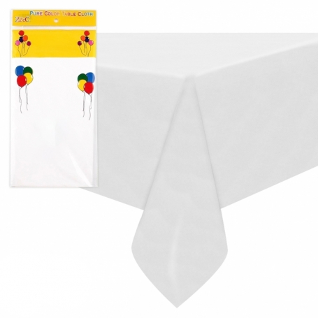 nappe blanche étoiles argentées 274x137cm