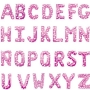 Globos roses en lettres
