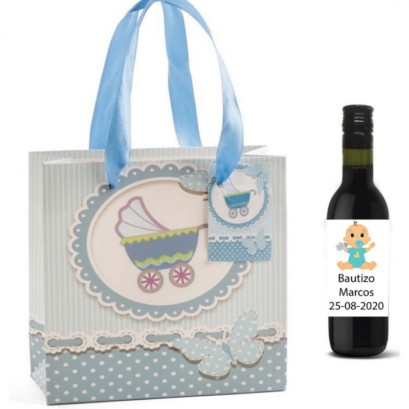 Bouteille de vin personnalisée pour baptême