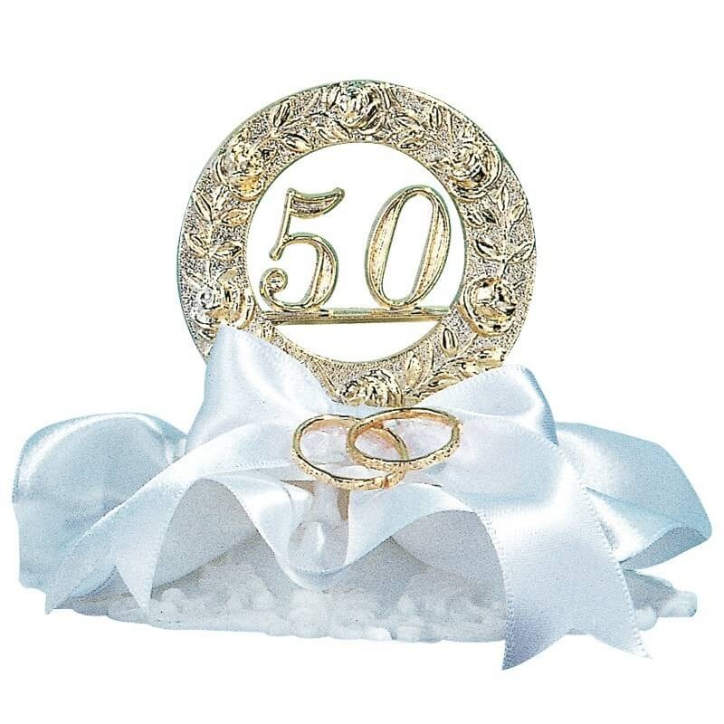Figure gâteau alliances noces d'or