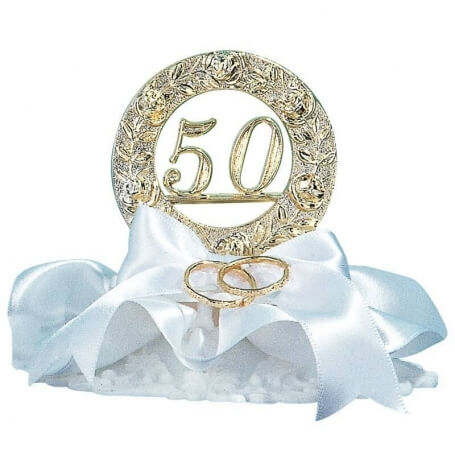 Figure gâteau alliances noces d'or