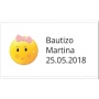 Adhésifs personnalisés baptême fille