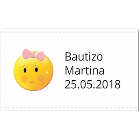 Adhésifs personnalisés baptême fille
