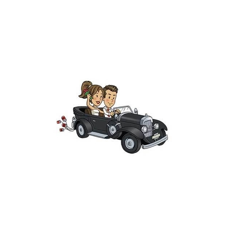 Autocollant mariage des mariés Will & Grace