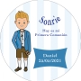 Adhésif rond enfant communion