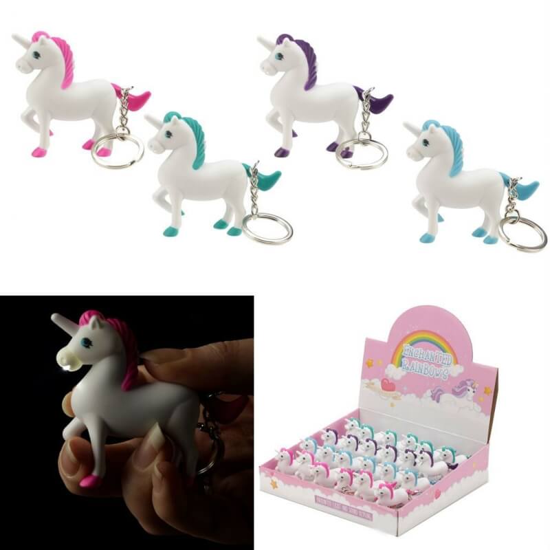 Porte-clés licorne avec LED