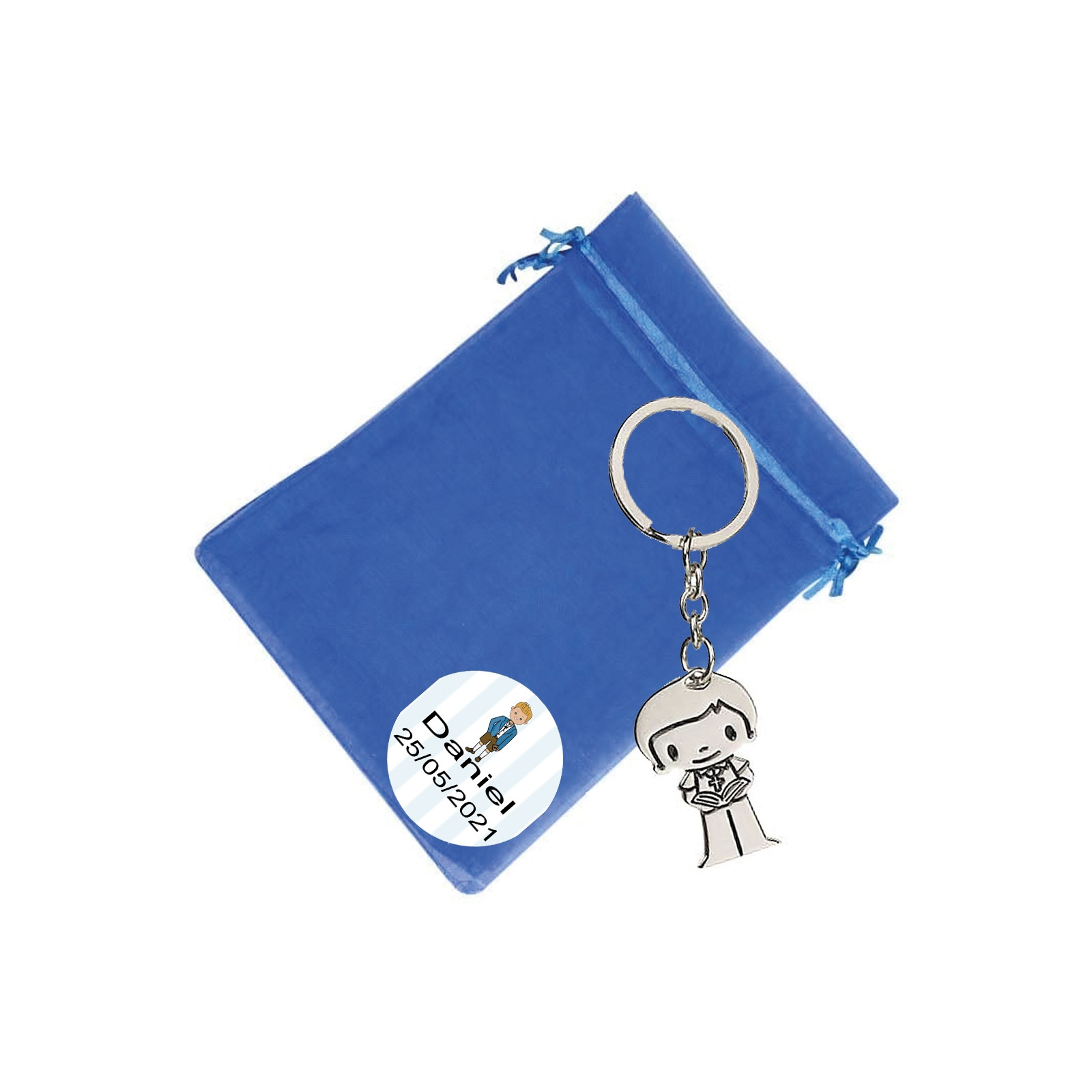 Porte-clé enfant détails de communion personnalisés