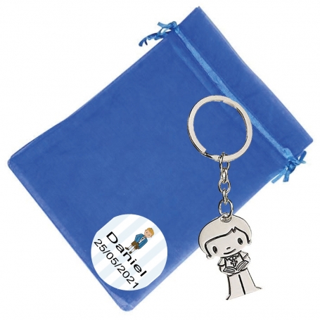 Porte-clé enfant détails de communion personnalisés