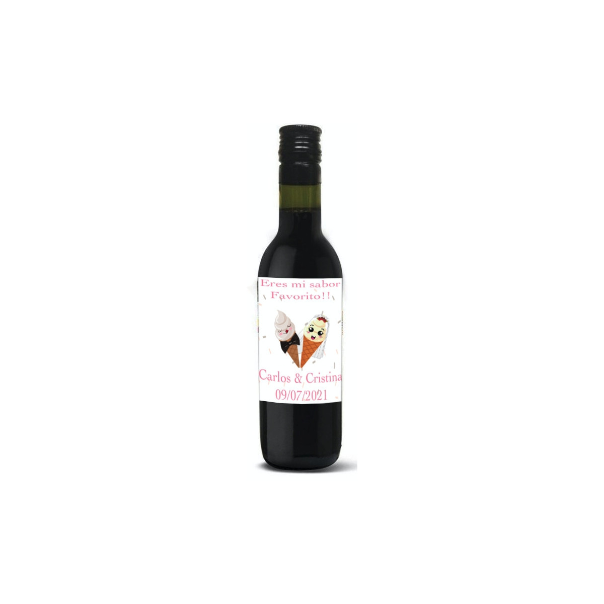 Vin rouge mariage personnalisé