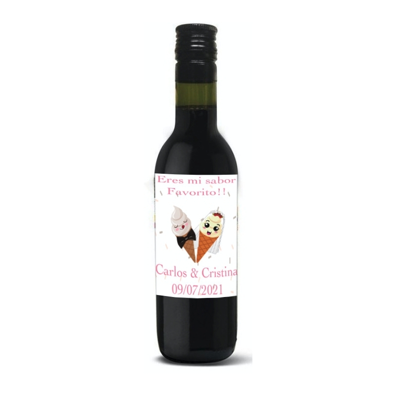 Vin rouge mariage personnalisé