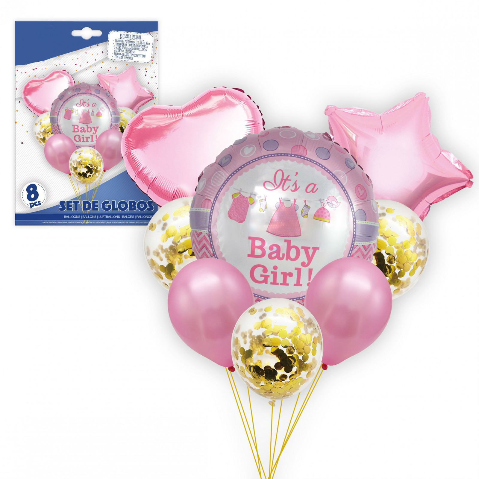 Ballons de naissance fille