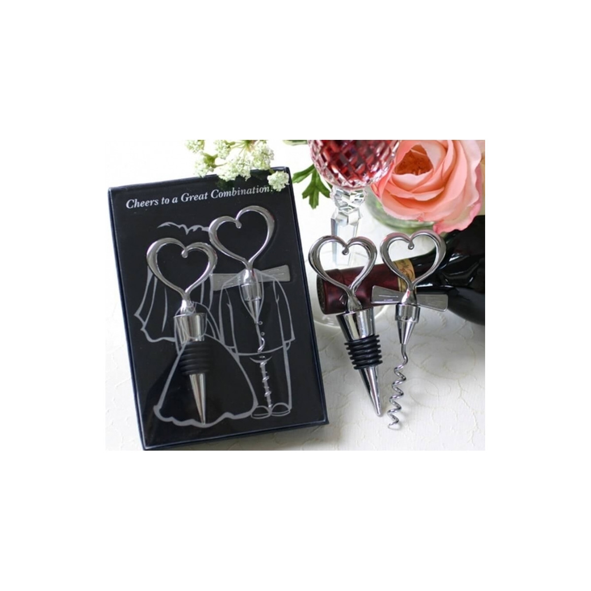 Coffret à vin pour les mariés, cadeaux de mariage pour les invités