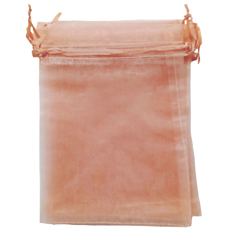 Sachet en organza orange clair 13 x 17