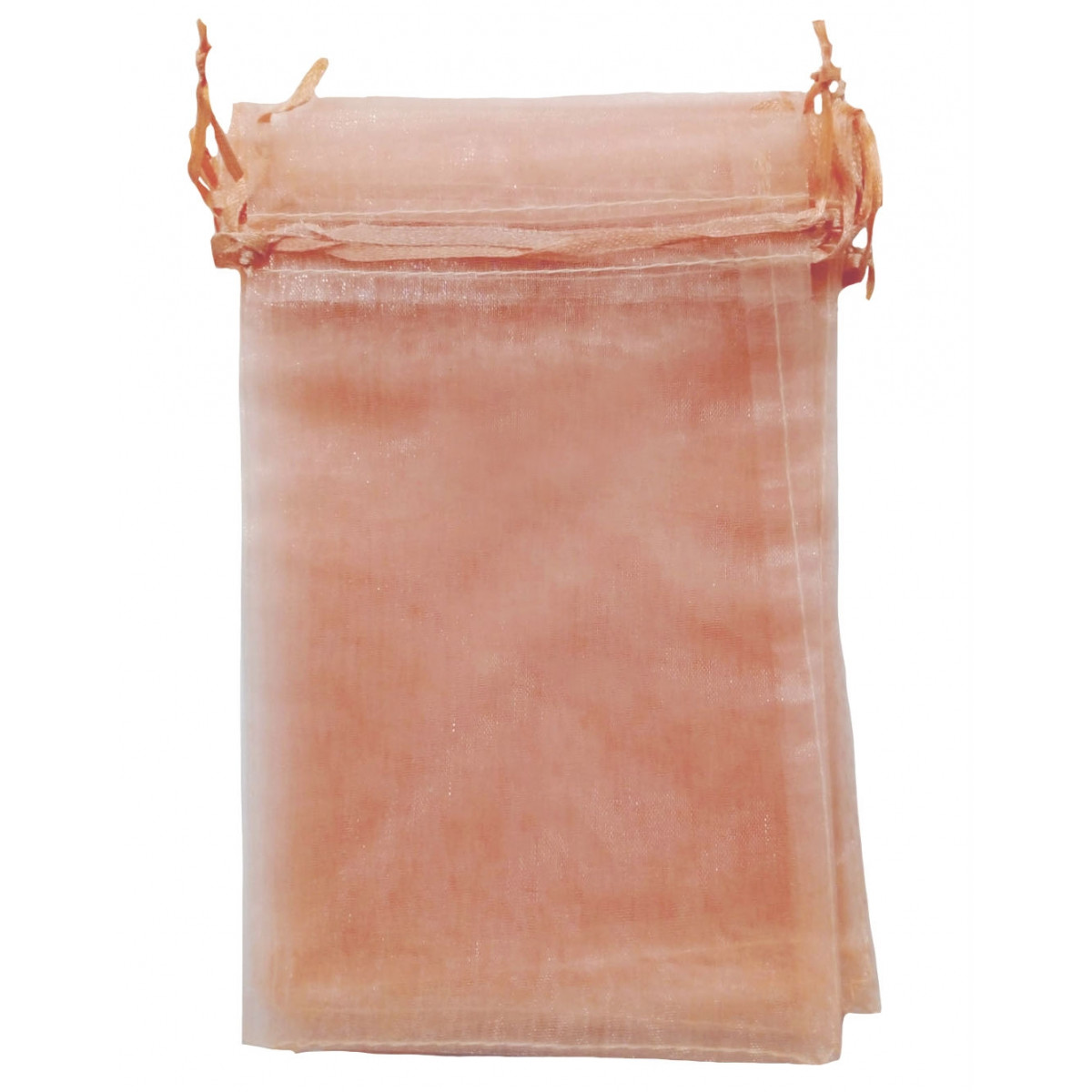 Sac en organza orange clair 9 x 15