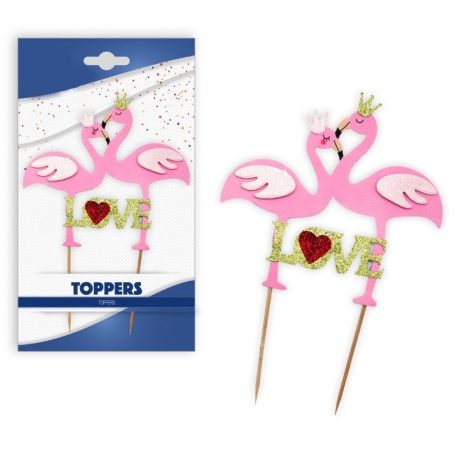 Pack de toppers de flamants