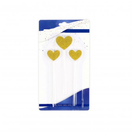 Pack de bougies en forme de cœur