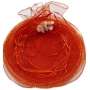 Sac en organza rouge pour le riz et les pétales