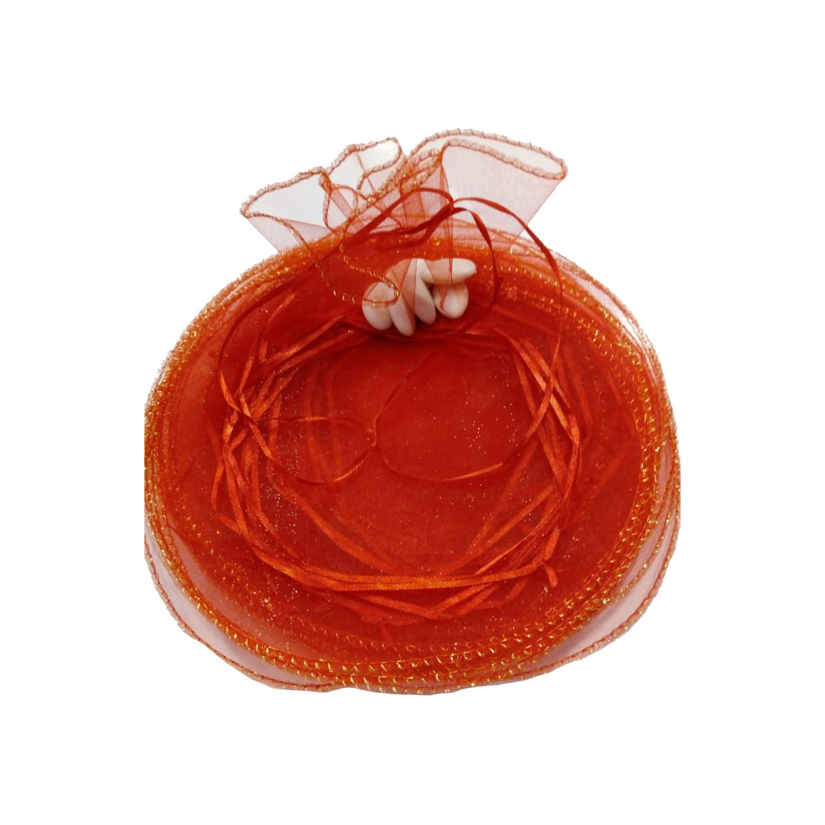 Sac en organza rouge pour le riz et les pétales