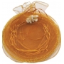 Sachet en organza orange foncé pour le riz et les pétales