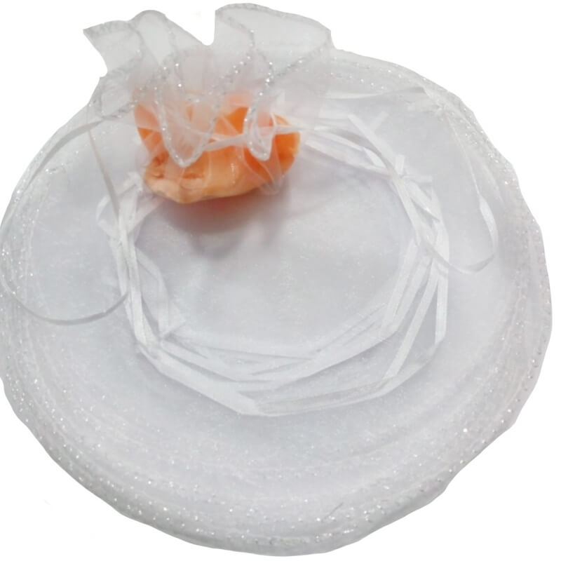Sac en organza pour riz couleur blanche