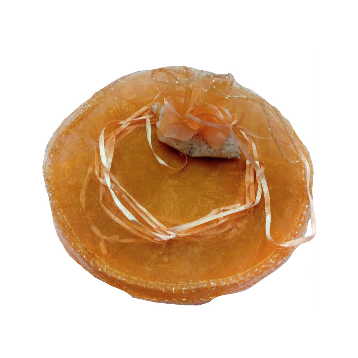 Sac de riz en organza orange clair