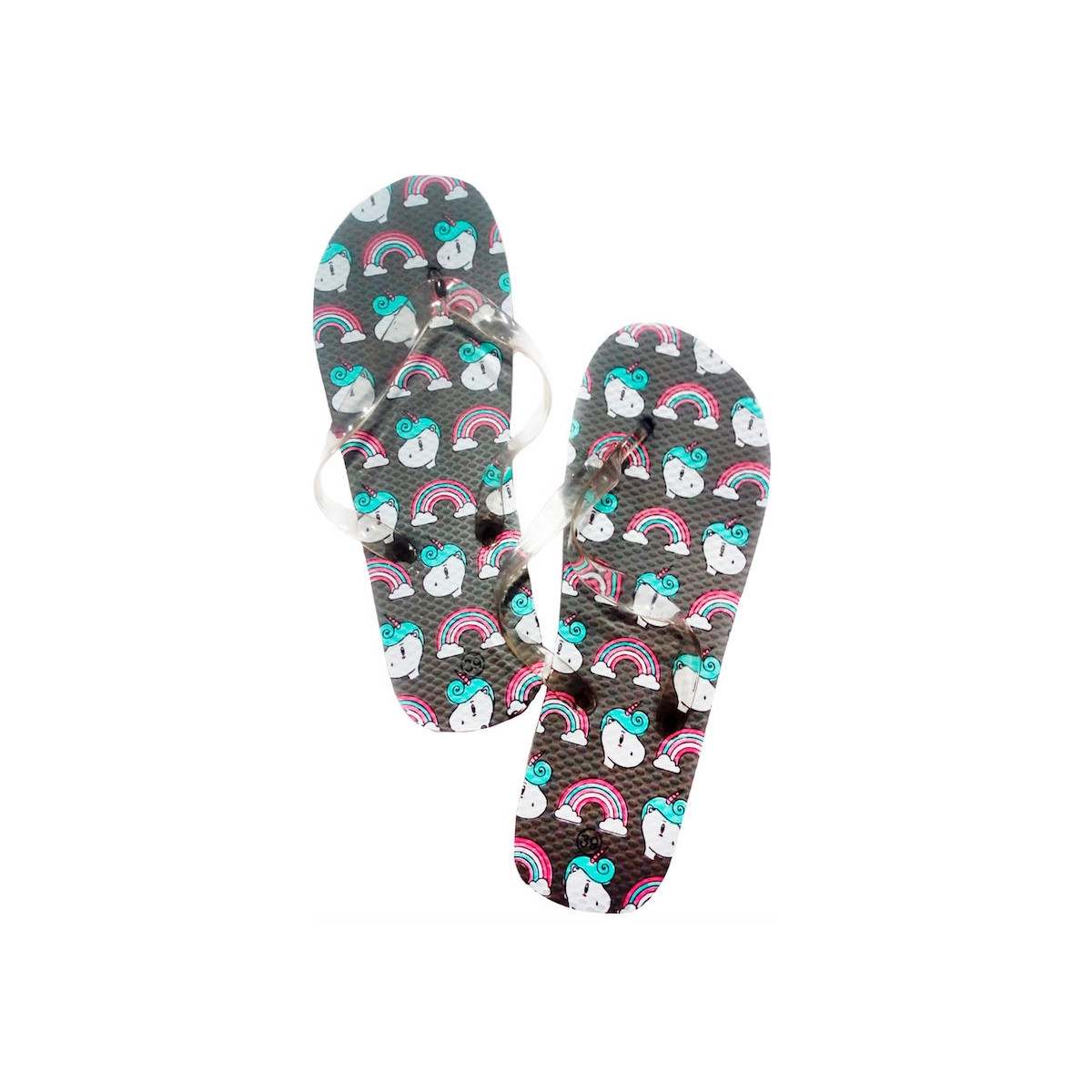 Chaussons licorne arc-en-ciel