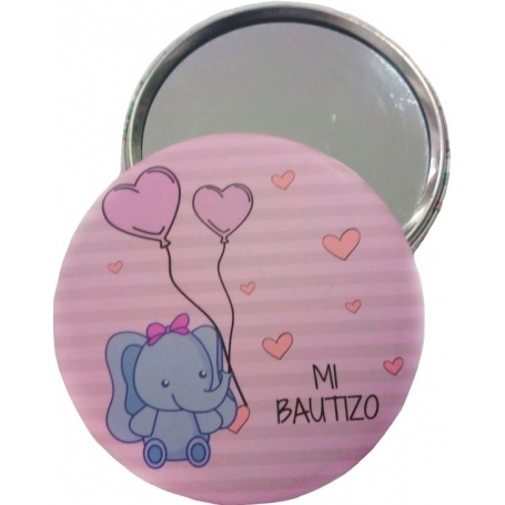 cadeau baptême fille miroir avec boîte personnalisée