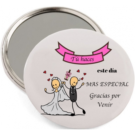Miroir de poche mariage