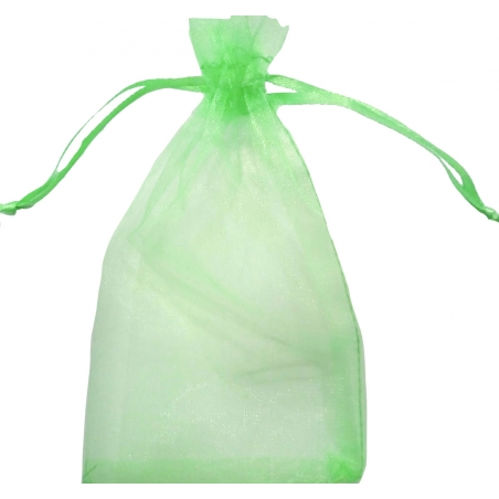 Sachet organza vert clair 9 x 15
