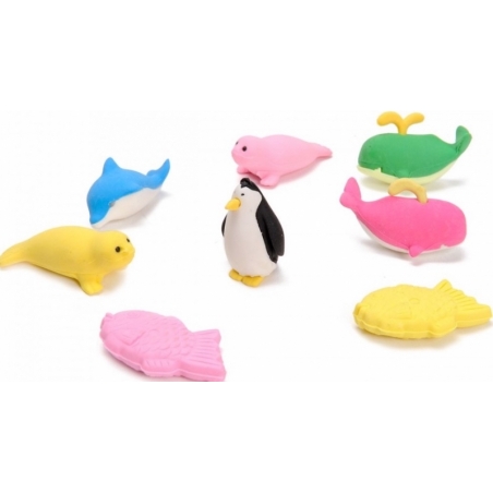 Gommes à Effacer En Caoutchouc Animaux Marins
