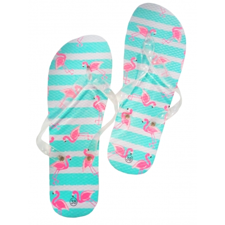 Tongs Flamant Rose