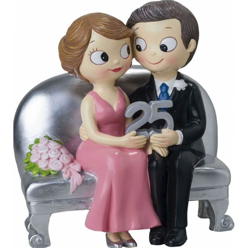 Figurine de mariage en argent Figurine de mariage en argent