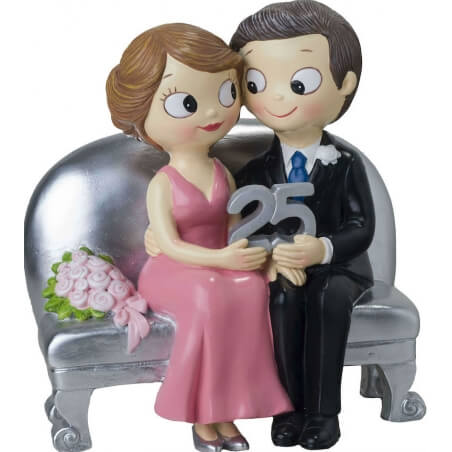 Figurine de mariage en argent