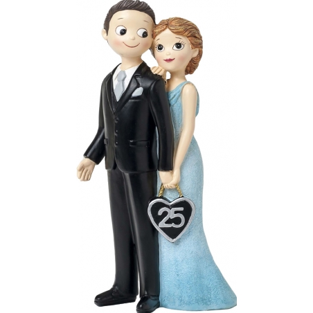 Figurine De Mariage En Argent