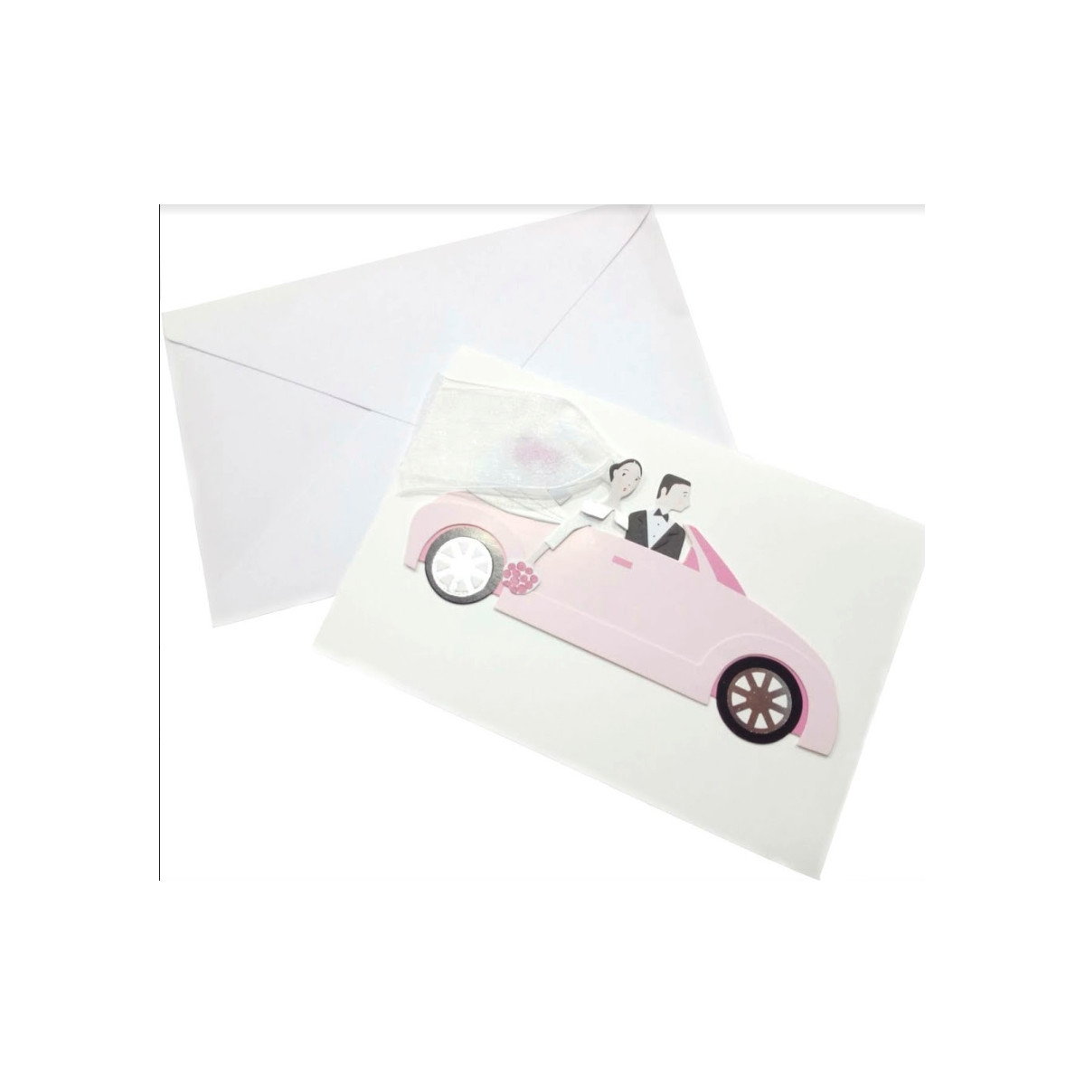 Faire-part de mariage en voiture
