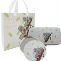 Set de manucure et miroir avec motif koala présenté dans un sac koala