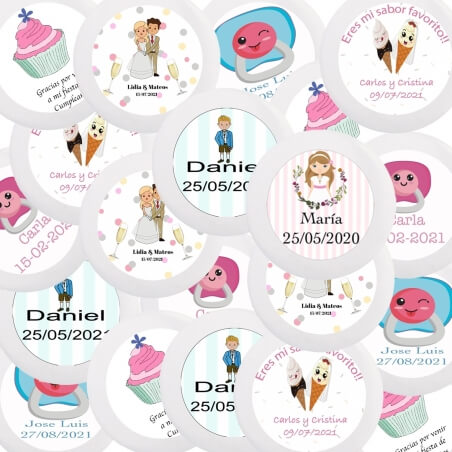 badge personnalisé avec photo logo mariage baptême communion anniversaire entreprises