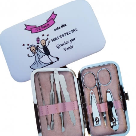 accessoires manucure étui forme hibou présenté une enveloppe mariage personnalisée