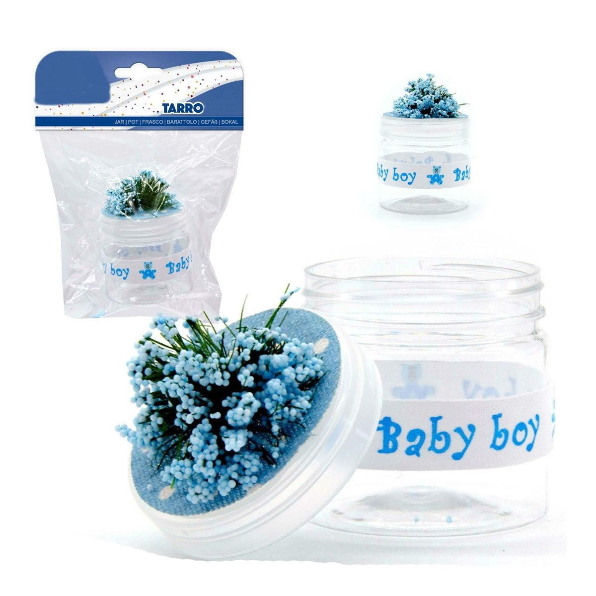 Pack de bocaux de bonbons pour baptême