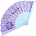 Éventail souvenir de baptême personnalisé
