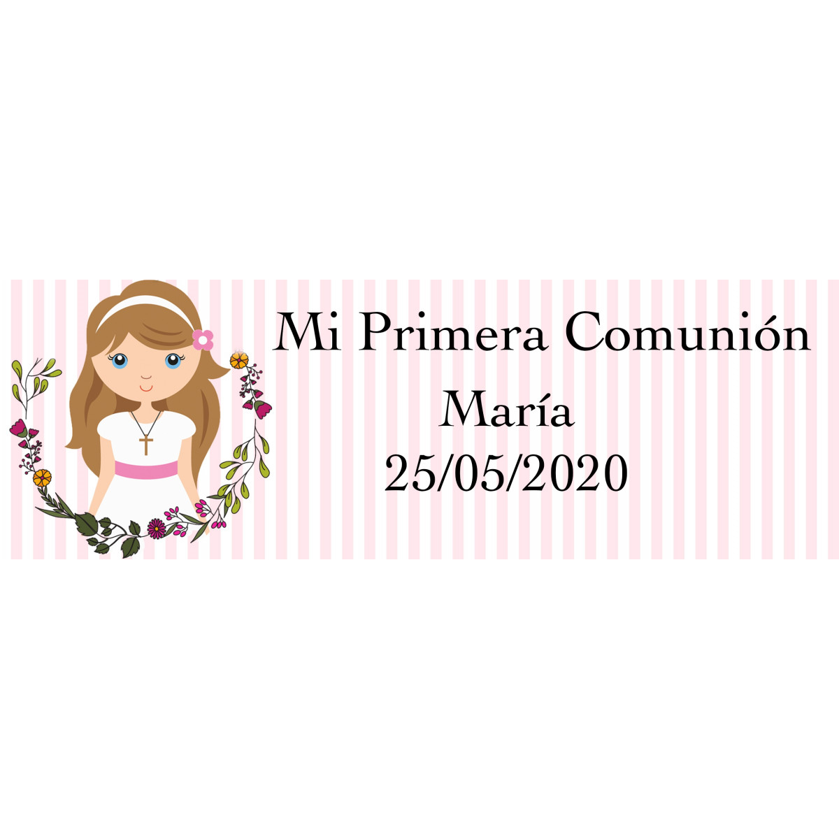 Autocollant de communion fille