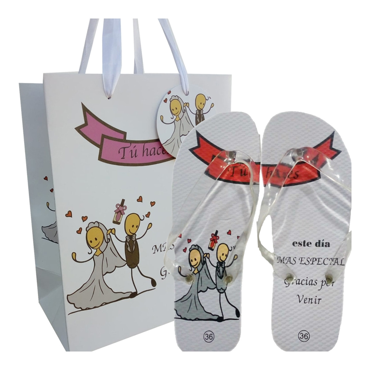 Tongs de mariage bon marché