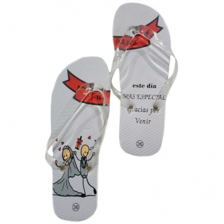 Tongs de mariage bon marché