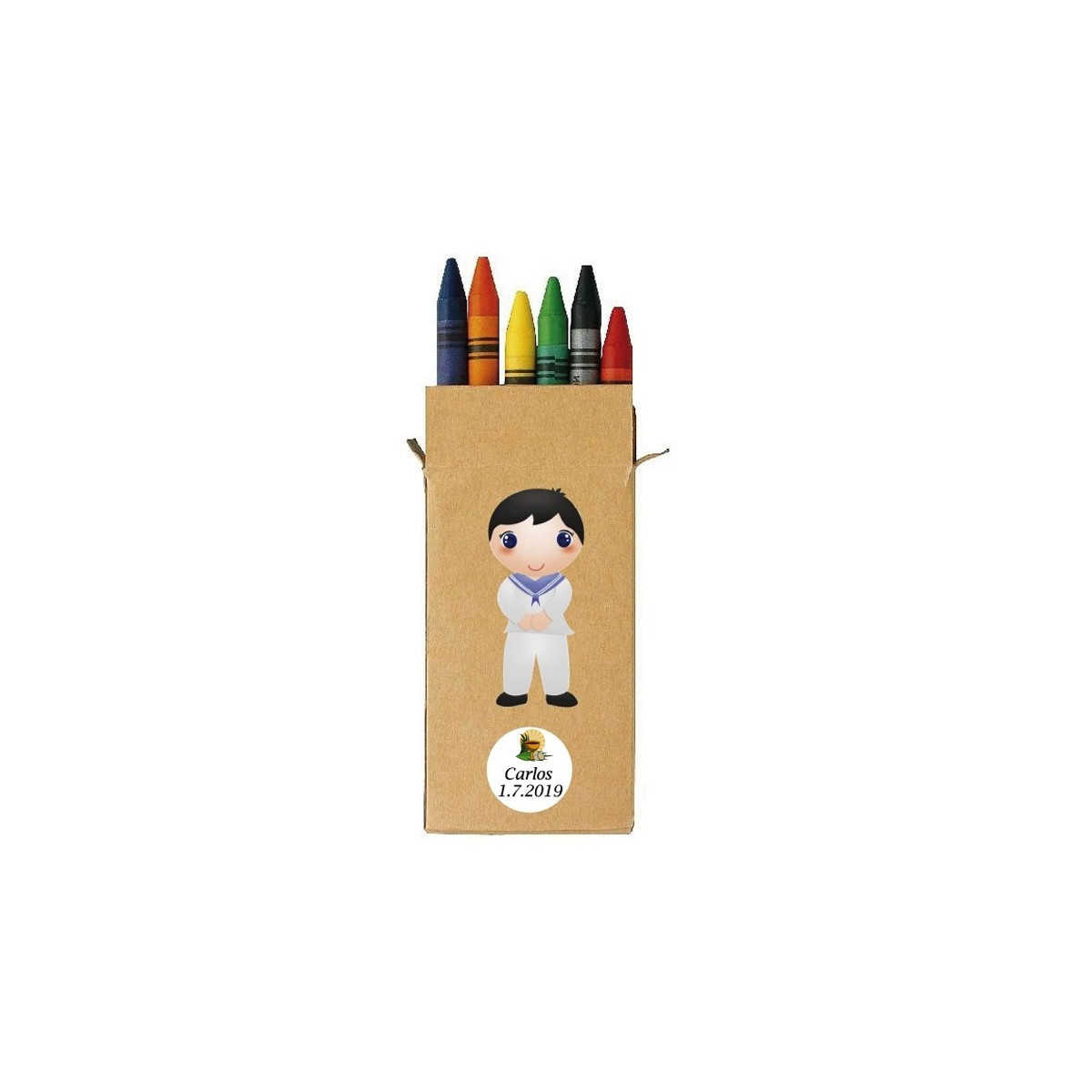 Crayons de cire pour la communion d'un enfant personnalisés