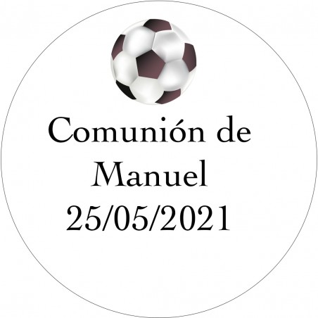 Autocollants football pour communion