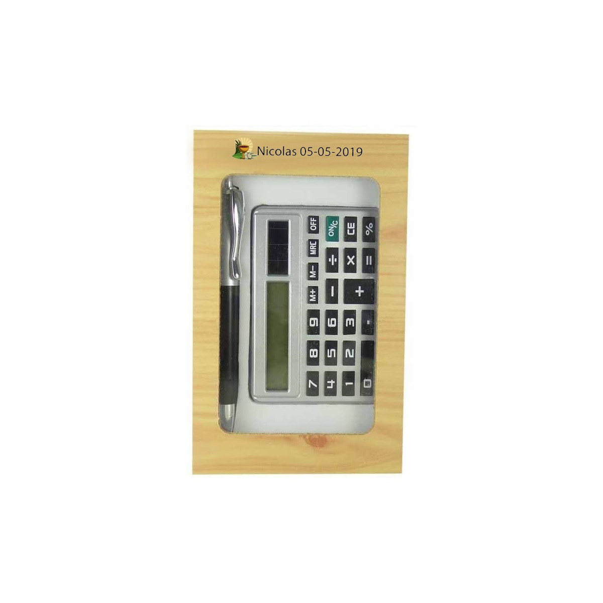 Calculatrice de communion personnalisée avec stylo