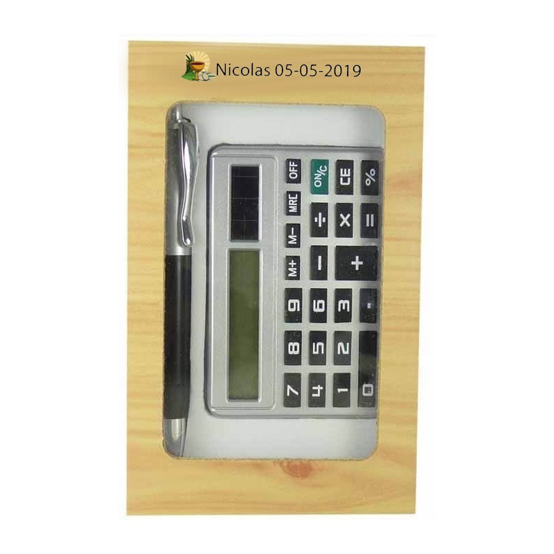 Calculatrice de communion personnalisée avec stylo