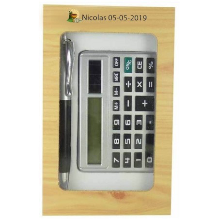 Calculatrice de communion personnalisée avec stylo